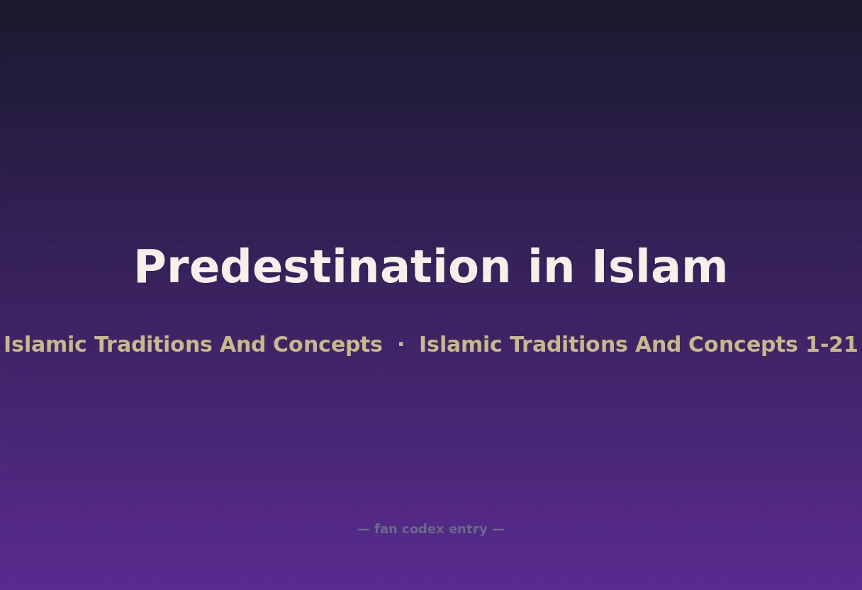Predestination in Islam