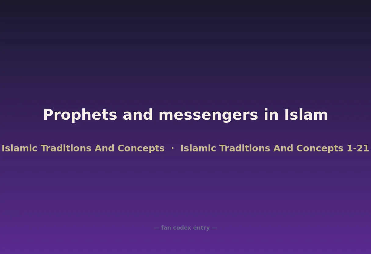 Prophets and messengers in Islam